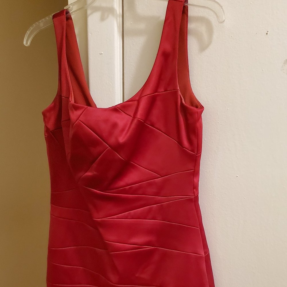 Red Satin Le Chateau Dress